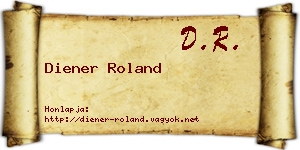 Diener Roland névjegykártya